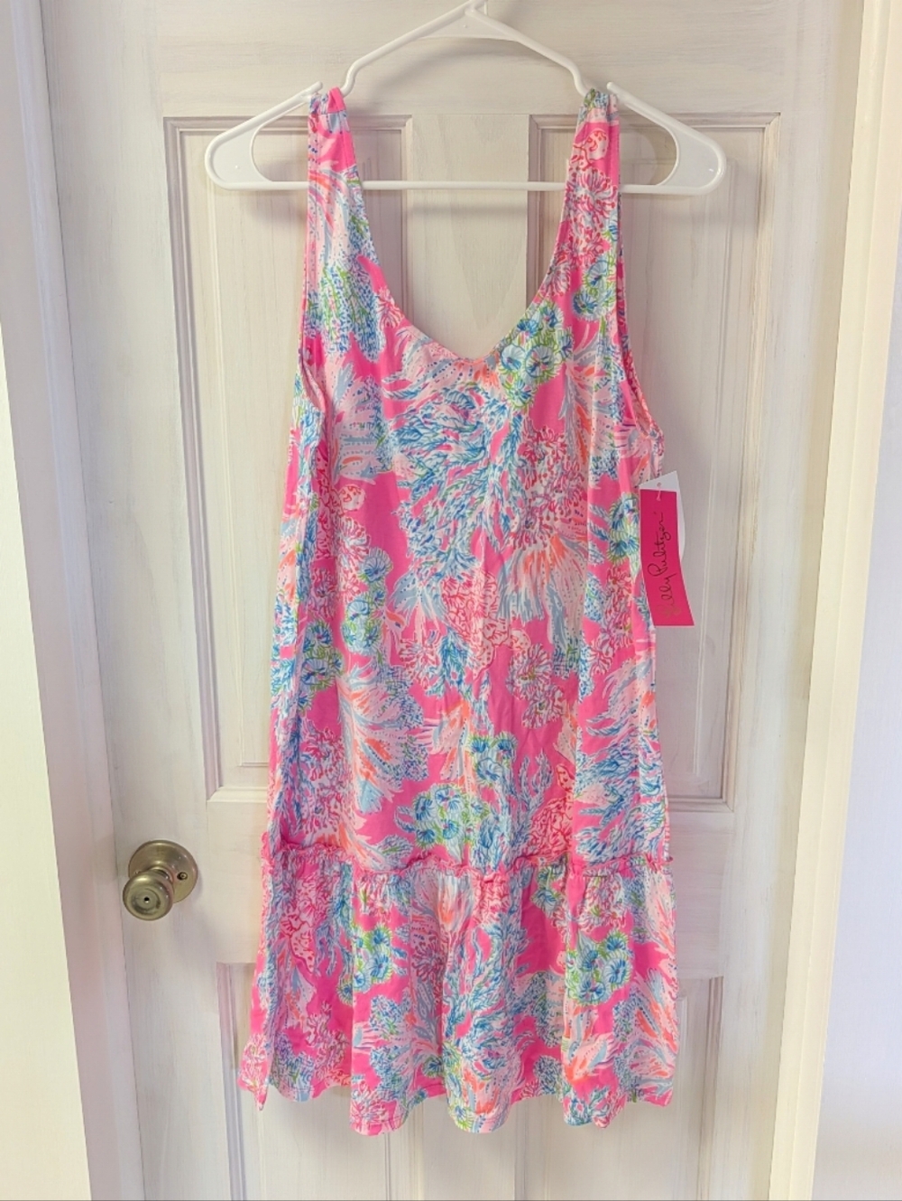 Lilly Pulitzer Skyelar Tank Dress in Prosecco Pink Seaing Things NWT